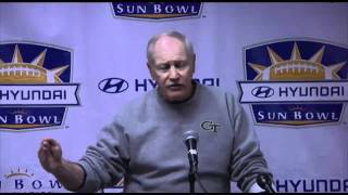 Sun Bowl Georgia Tech Coordinator Press Conference  122911 [upl. by Anieral]