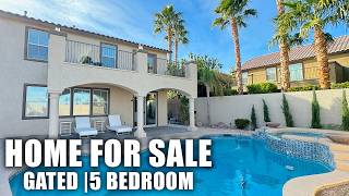 Las Vegas Home for Sale 4K  Gated w No REAR Neighbors  Pool wSlide  5 Bedroom Paradise Hills [upl. by Berne909]