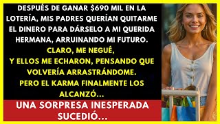 Después de ganar la lotería mis padres querían quitarme el dinero para dárselo a mi querida hermana [upl. by Dream]