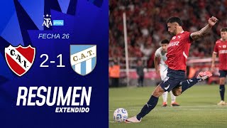 Independiente 2 vs 1 Atletico Tucuman   TorneoBetano  Resumen Extendido  Fecha 26 [upl. by Rosemari751]