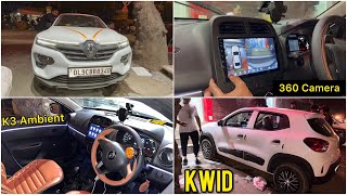 Kwid Modification 🔥 Kwid Modified With 360° Camera Android K3 Ambient amp All Accessories 🔥 [upl. by Askwith565]