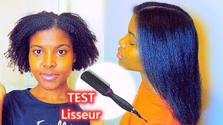 LISSAGE CHEVEUX NATURELS AVEC LA BROSSE LISSANTE REVLON STRAIGHT amp SHINE TEST ET REVUE [upl. by Ilysa427]