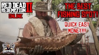 BEST FISHING SPOT RED DEAD ONLINE BLACKWATEREASY MONEY [upl. by Barcus]