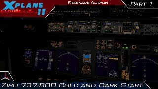 X Plane 11  Zibo 737800  Cold And Dark Start Tutorial  Part 1 [upl. by Kori]