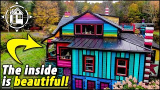 Her psychedelic 1840s farmhouse renovation 🌈 full tour [upl. by Fanni]