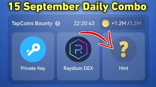 15 September Tap Coin Daily Bounty  tap Coin Bot Daily Combo  Tap Coins Airdrop [upl. by Dorca393]