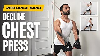 How To Do Decline Chest Press With Resistance Band  Lower Chest Workout  Fitness My Life [upl. by Ursala]