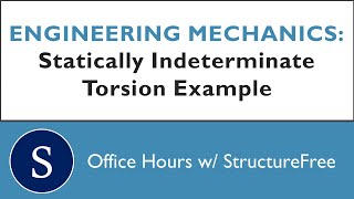 Statically Indeterminate Torsion Example  2 Materials  Office Hours with Structurefree [upl. by Henrion]