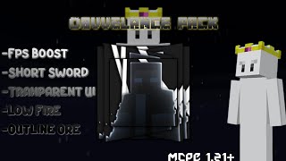 BEST TEXTURE PACK MCPE 121  ObvVelance Pack  FPS BOOST  PVP BEDWARS SURVIVAL  MCPE 121 [upl. by Padget]