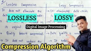 Lossless compression and lossy compression in digital image processing  Lec28 [upl. by Perdita]