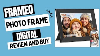 FRAMEO 101” WiFi Digital Picture Frame Review HD Touch Screen amp AutoRotate Slideshow [upl. by Suoiradal]