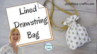 HOW TO MAKE A FULLY LINED DRAWSTRING BAG WITH BOXED BOTTOM  Easy to Follow Tutorial [upl. by Anayik198]