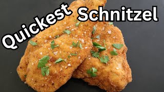 The QUICKEST Chicken Schnitzel Recipe in under 4 mins [upl. by Sunday882]