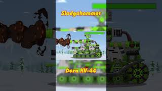 Evolution Battle Sledgehammer VS Dora KV44  tanks homeanimations gerand [upl. by Arsi862]