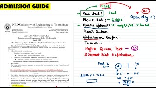 COMPLETE NED ADMISSION PROCESS  NED ADMISSION GUIDE COMPLETE  MERIT LIST  MERIT CRITERIA [upl. by Rotceh]