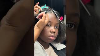 2x6 CLOSURE SEW IN closure wiginstall sewin haircare shorts braids hair hairstyles trim [upl. by Ynattib]