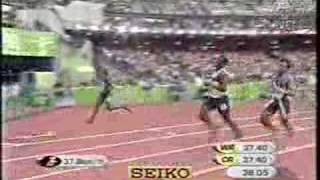 2003 World Athletics Champs mens 4x100m relay final [upl. by Elmajian]