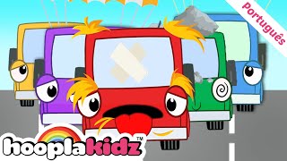 Hooplakidz Brasil  Cinco pequenos ônibus  Canções para Crianças  Nursery Rhymes For Kids [upl. by Hut]