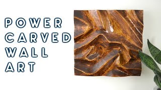 DIY Power Carved Wall Art  woodworking how to [upl. by Nayk]