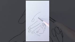 How to Draw Holding Hands  Simple StepbyStep Pencil Sketch Tutorial [upl. by Llerdna]