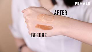 The One Trick To Lighten A TooDark Foundation  FEMALEEXPRESSBEAUTY [upl. by Cyd]