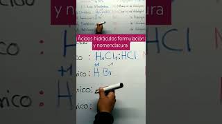 Ácidos hidrácidos  Formulación y nomenclatura química ácidoshidrácidos nomenclaturaquimica [upl. by Heyer390]