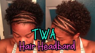 Short Natural TWA Hairstyles Hair Headband [upl. by Hutton]