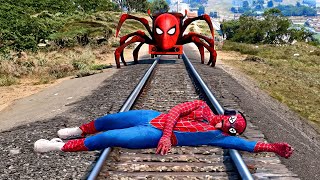 Homem Aranha e o Monstro Trem Aranha Histórias de SUPER HERÓIS [upl. by Youngman220]