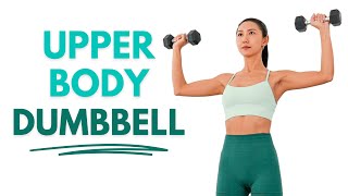 20 MIN Toned Upper Body Dumbbell Workout🔥 Arms Back ABS  Standing Only No Repeat [upl. by Thibaut]