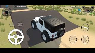 white thar modified amp Thar ki power automobile indinbikedriving3d thar videogame drivinggame [upl. by Sirac]