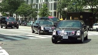 US Diplomatic motorcade code 3 through DC Washington DC  72013 [upl. by Oswin350]