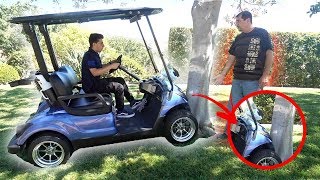 He crashed my dads golf cart CAUGHT ON CAMERA  FaZe Rug [upl. by Allac]