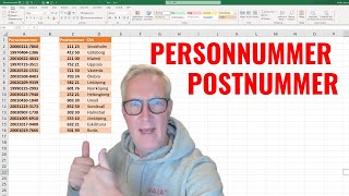 Formatera personnummer och postnummer i Excel med ett klick [upl. by Assirrec479]