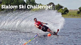 Learning to Slalom Ski  Running the full course [upl. by Denie118]