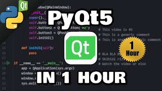 Learn Python PyQt5 in 1 hour 🐍 2024 [upl. by Liam]