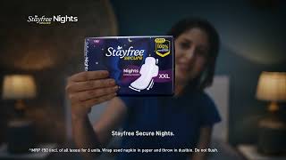 Put staining worries to sleep  Stayfree Secure Nights  Only for ₹50 [upl. by Lemcke]