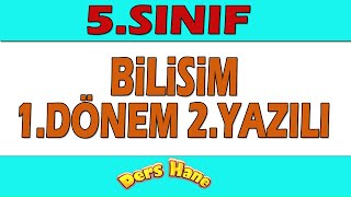 5Sınıf Bilişim Teknolojileri 1Dönem 2Yazılı Sınavı  5sınıf bilişim sınavı [upl. by Goulette]