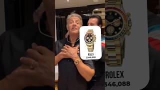 Sylvester Stallone flexing with his 400000 watch [upl. by Garrett]