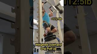 1125lb Weighted Overhand Pull Up Super Slow Eccentric [upl. by Notnilc900]