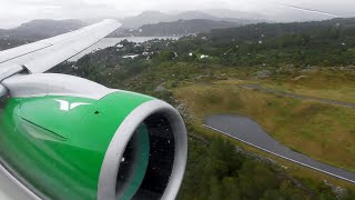 Widerøe Embraer E190E2 SUPERB VISUAL APPROACH amp Landing into Bergen Norway [upl. by Darnoc628]