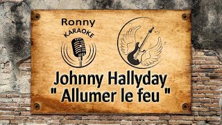 Johnny Hallyday  Allumer le feu Karaoke live in Belgium [upl. by Ycinuq]