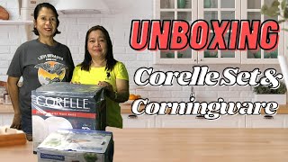 UNBOXING  CORELLE DINNERWARE SET amp CORNINGWARE [upl. by Homovec887]