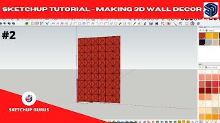 SKETCHUP TUTORIAL  MAKING COMPLEX MODEL  wall decor [upl. by Labors806]