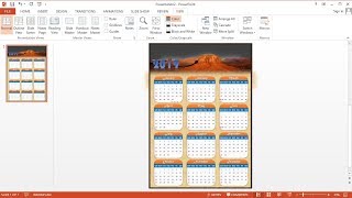 PowerPoint training How to Make a 1Page Calendar 12 Months in Ms PowerPoint [upl. by Eloci]