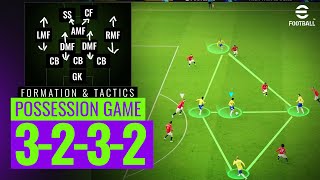 eFootball 2024  Possession Game  3232 FORMATION amp TACTICS  PC Gameplay [upl. by Amak]