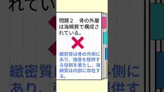 【看護師国家試験】〇×問題―運動器①骨の構造・骨端線・骨の数Shorts｜吉田ゼミナール [upl. by Annoit]