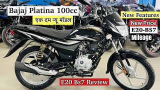 2025🔥Bajaj Platina 100cc E20 BS7 Details Review  On Road PriceMileage New Features  Platina 100 [upl. by Nrubua480]