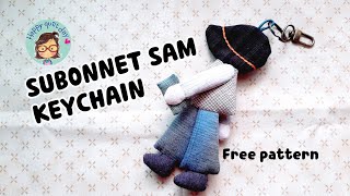 How to make Keychain Sunbonnet DIY handsew tutorial free pattern [upl. by Anemij]