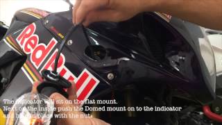 Fitting aftermarket indicators to a SUZUKI GSXR [upl. by Amikehs]