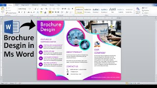 Printable Creative Brochure Design Using Microsoft Office Word Brochure Leaflet Flyer Design [upl. by Pihc]